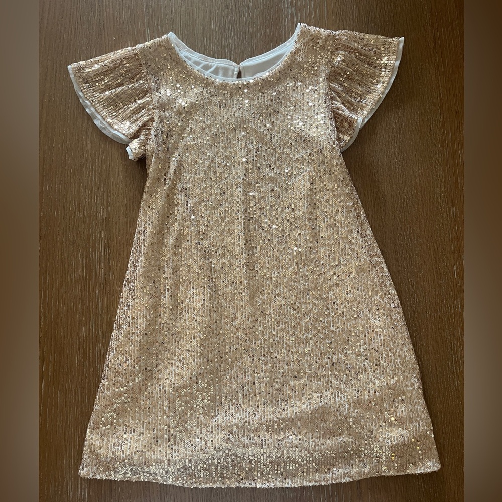 Cat & Jack girls size 6/7 gold dress